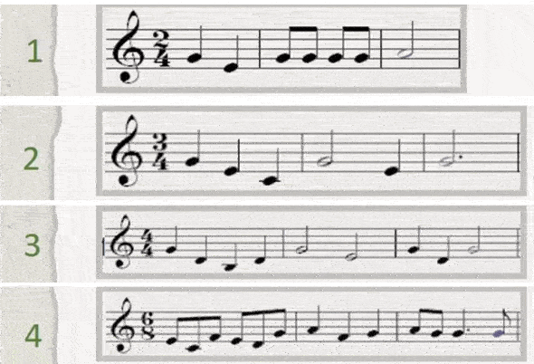 Angka 4 dalam notasi angka digunakan untuk menunjukkan bunyi