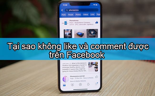 tai sao khong like va comment duoc tren facebook