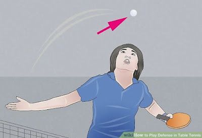 Teknik pukulan pada permainan tenis meja yang tepat untuk menghasilkan bola tidak melambung terlalu tinggi di atas net yaitu