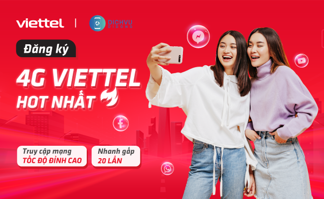 Hướng dẫn cú pháp đăng ký 4G mạng Viettel