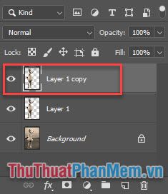 Ctrl + J để nhân đôi layer