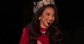 Thùy Tiên diện đầm đỏ lộng lẫy, gửi lời khuyên bằng tiếng Anh đến Miss Grand Ecuador 2022