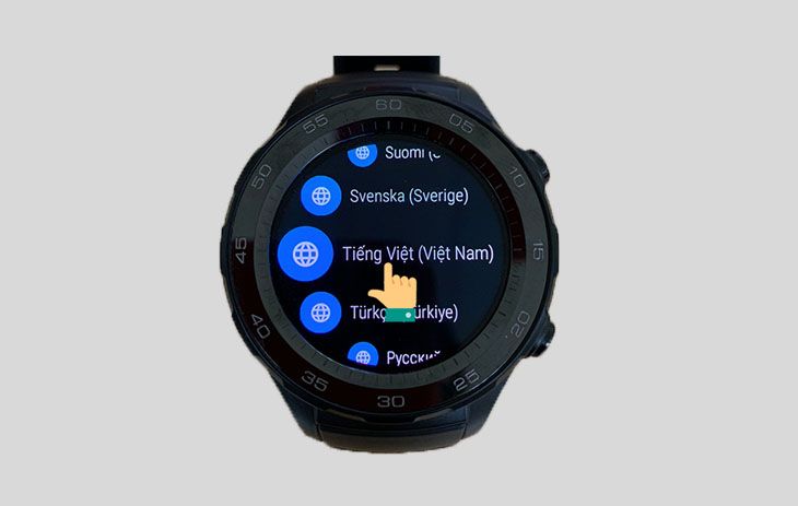 Chọn ngôn ngữ tiếng Việt cho đồng hồ thông minh
