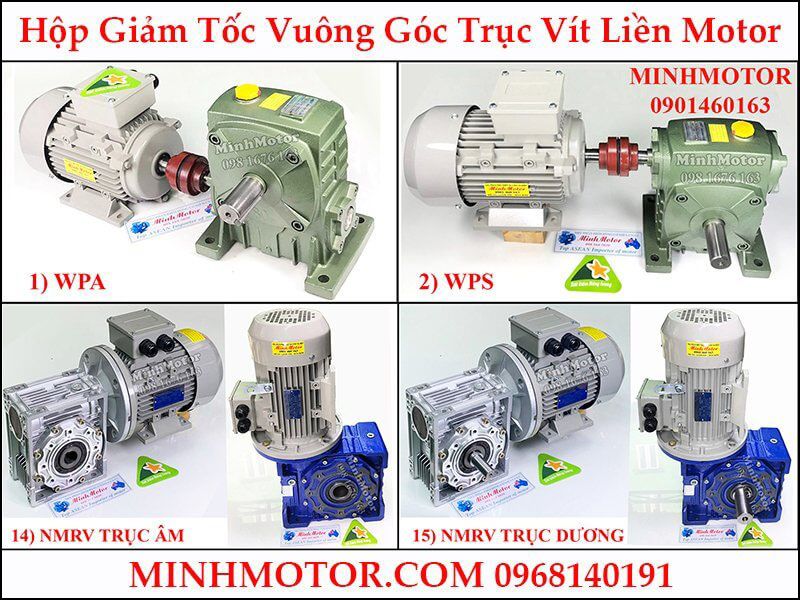 Cách làm giảm tốc độ quay motor bằng hộp giam tốc trục vít