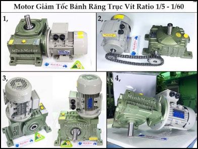 Cách làm giảm tốc độ quay motor bằng hộp giam tốc trục vít