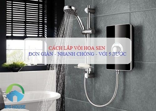 cách lắp vòi hoa sen