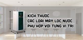 Kích thước từng loại máy lọc nước bạn nên tham khảo trước khi mua