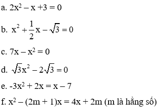 Cách xác định các hệ số a, b, c của phương trình bậc hai một ẩn - Toán lớp 9