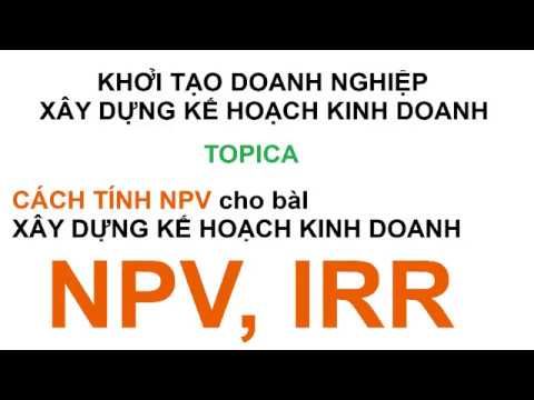 Cách tính NPV IRR trong Excel 2010 để xây dựng kế hoạch kinh doanh TOPICA