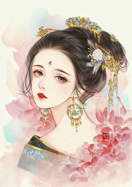 Ảnh vẽ cổ trang nữ Trung Quốc