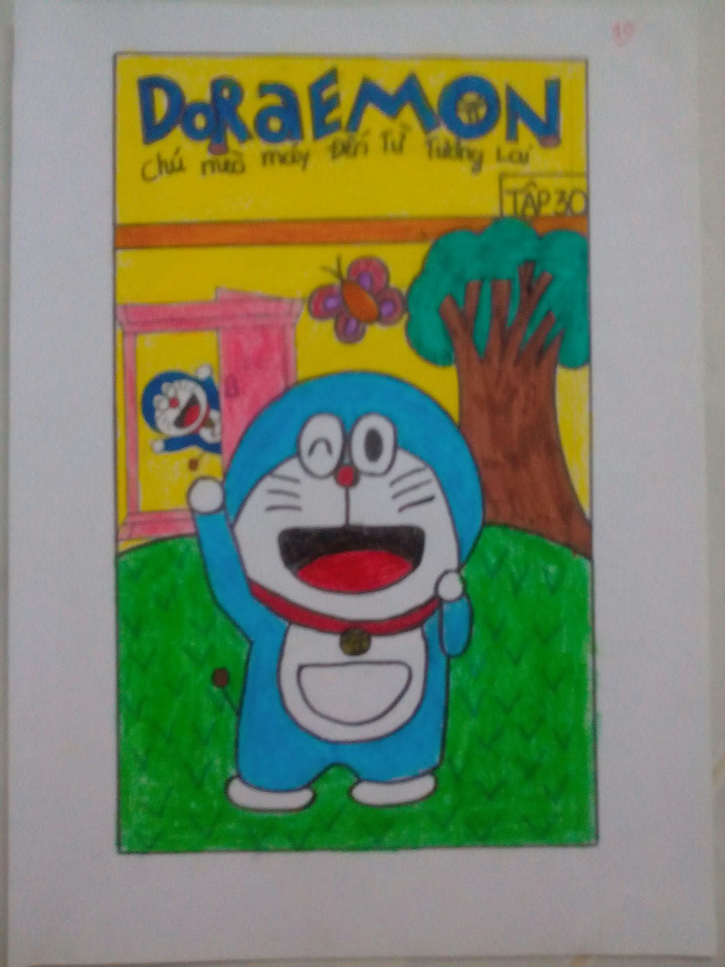 Cách Vẽ Doraemon Cute Đơn Giản