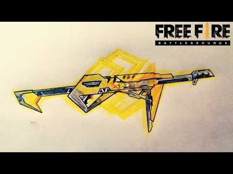 Vẽ Mp40 Bích Vàng trong FreeFire || DRAWING FLASHING SPADE MP40 ||