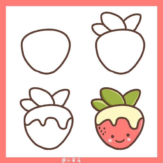 Những bước vẽ hoa quả cute đơn giản cho người mới học