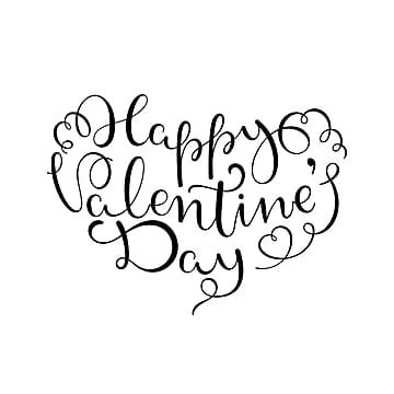 băng cờ ngày valentine vui vẻ tự viết thư pháp chữ hình dạng thiết kế nền trắng chữ cho vector truyền đơn hình vẽ hình trái tim poster và thiệp chúc mừng PNG