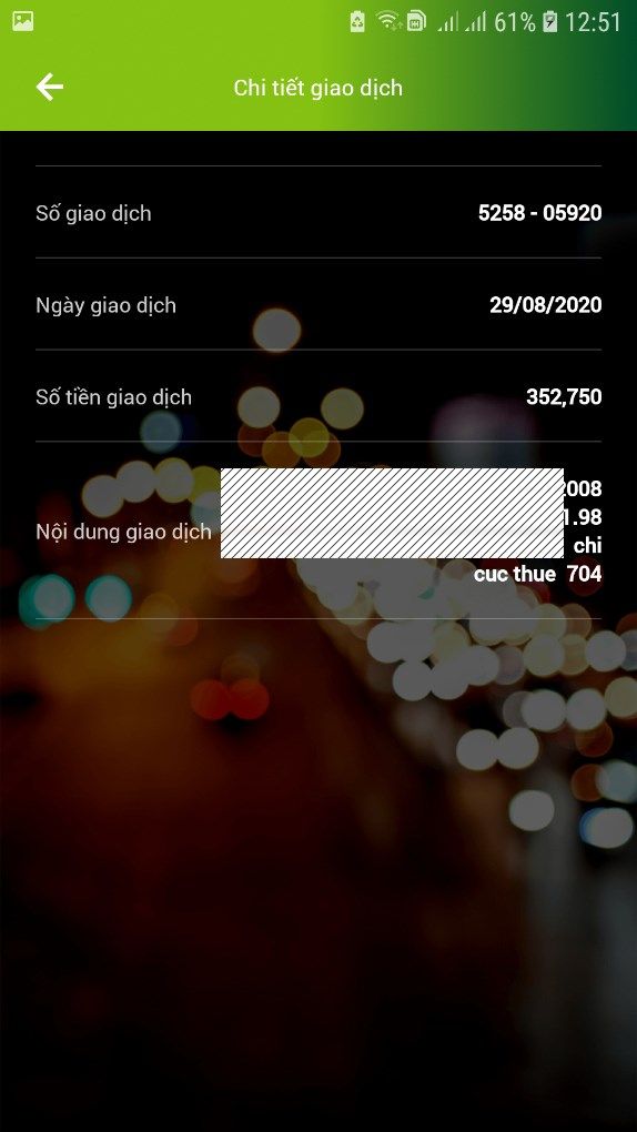 Nếu muốn xem chi tiết hơn, bạn có thể bấm vào giao dịch để xem