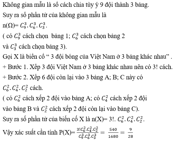 Cách giải bài tập Xác suất nâng cao, cực hay có lời giải