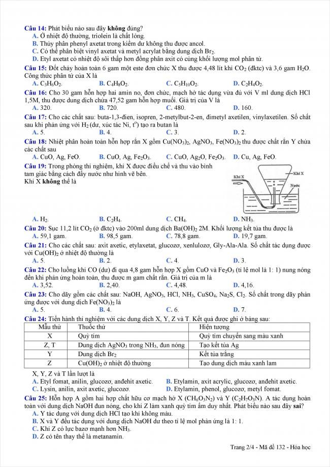 đề thi thử môn hóa THPT chuyên Lương Thế Vinh, Đồng Nai 2018 (2)