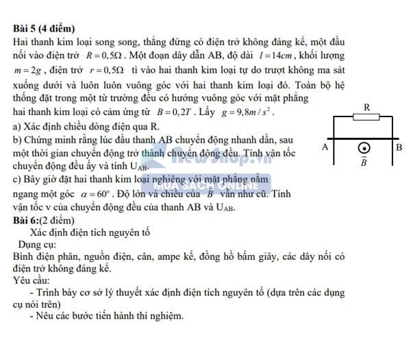 đề thi olympic vật lý 11 trường lê hồng phong