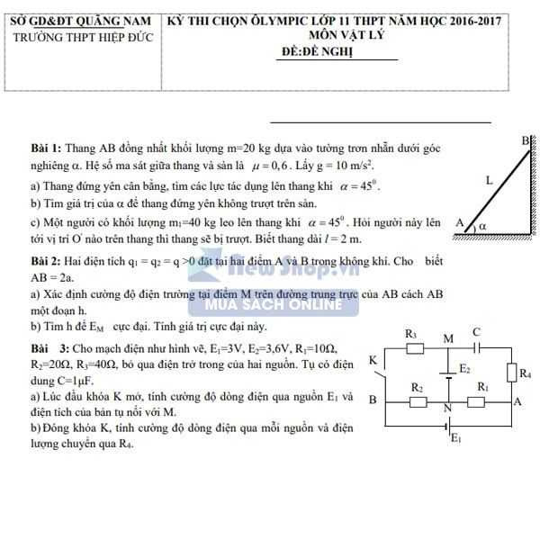 đề thi olympic vật lý trường hiệp đức