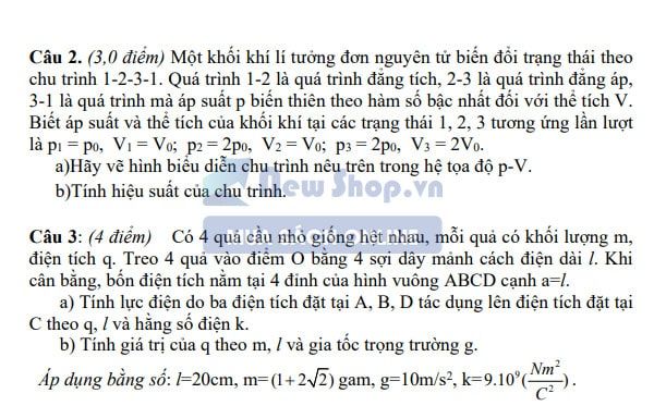 đề thi olympic vật lý 11 trường thái phiên