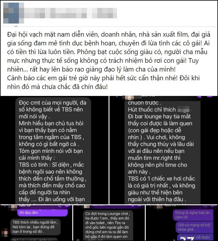 Nóng: Nam diễn viên T.B.S bị tố “săn gái” để “mây mưa”, lừa tiền vợ hơn 10 tỷ, giàu ảo, mắc bệnh ngôi sao - Ảnh 2