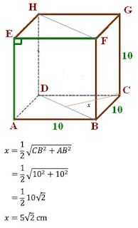 Dengan jarak adalah kubus ... diketahui egb ach abcd.efgh rusuk bidang 6√3 cm. dan CONTOH SOAL