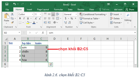 Lý thuyết Tin học 7 Bài 2: Các thành phần chính và dữ liệu trên trang tính (hay, chi tiết)