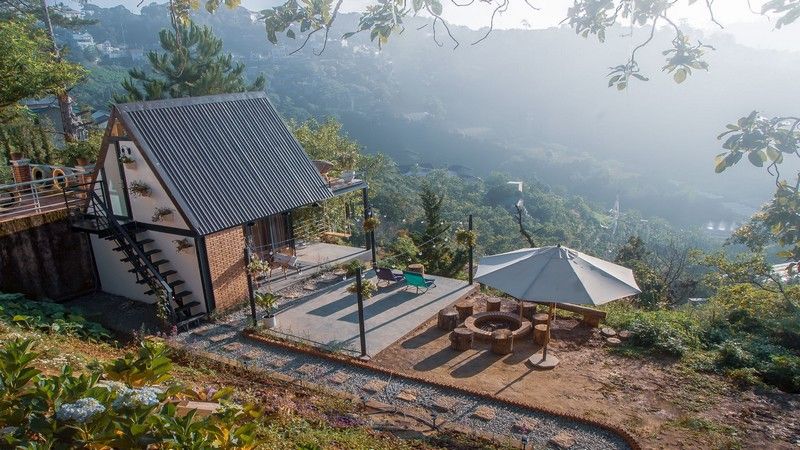 Quang cảnh LengKeng Da Lat Homestay vào sáng sớm check in cực đẹp