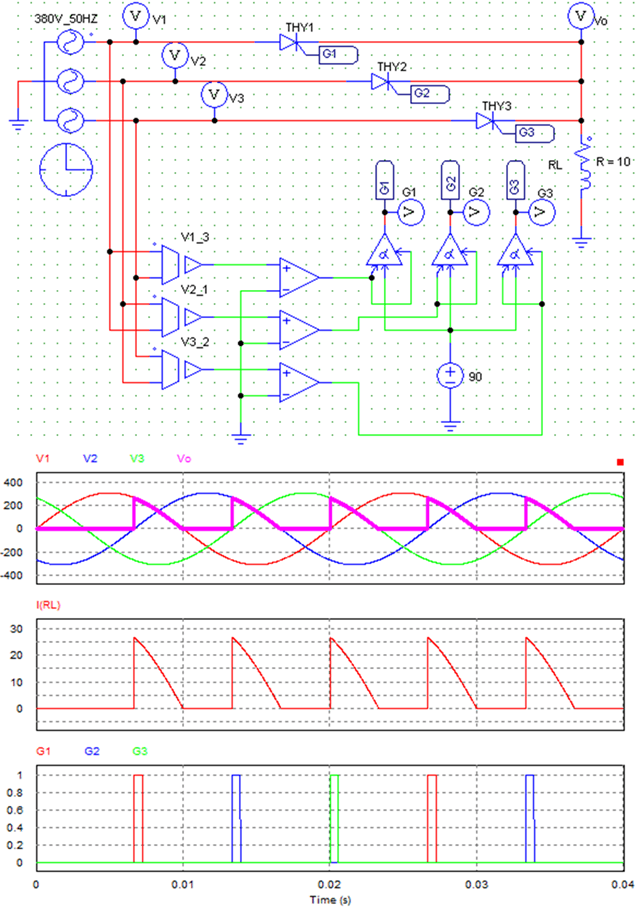 chỉnh lưu tia 3 pha dùng thyristor