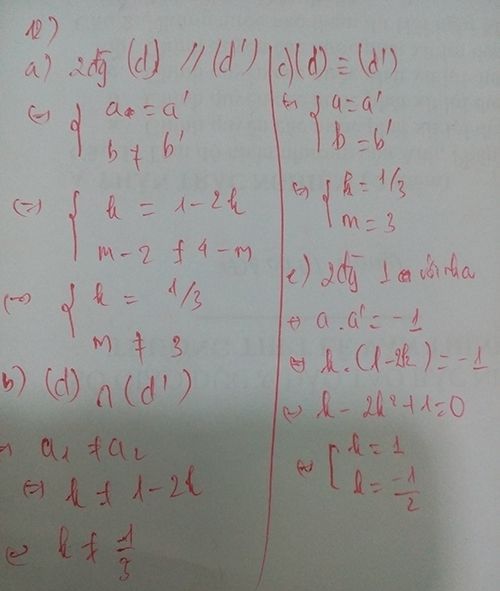 Với giá trị nào của k và m để hai đường thẳng song song,Toán học Lớp 9,bài tập Toán học Lớp 9,giải bài tập Toán học Lớp 9,Toán học,Lớp 9