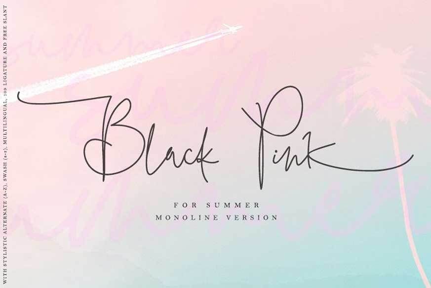 Tải xuống Black Pink Summer Font OTF, TTF - BestOfFont.com