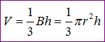 cách tính thể tích hình nón