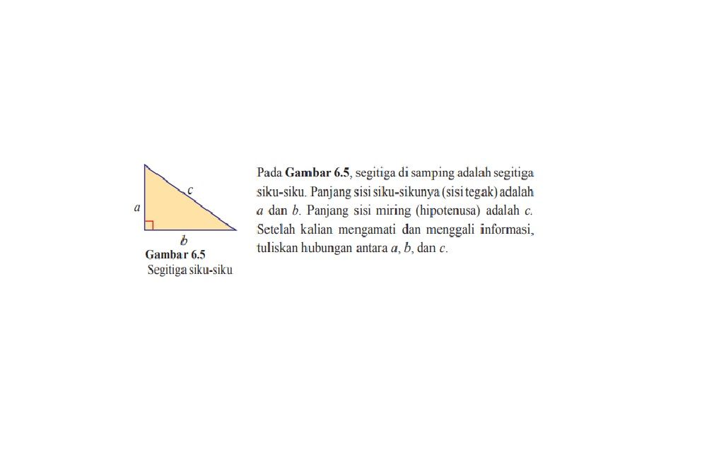 Suatu segitiga siku-siku memiliki panjang hipotenusa 17 cm dan panjang salah satu sisi tegaknya adal