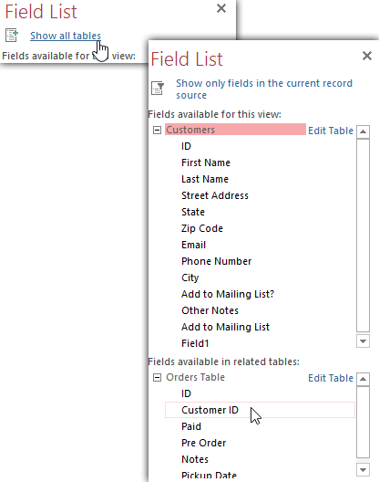 Selecting a field from another table