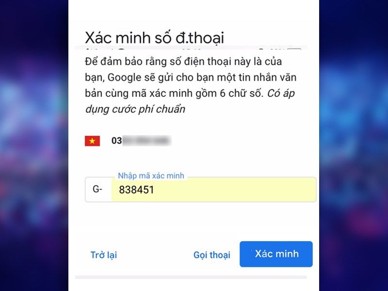 Thêm tài khoản Google