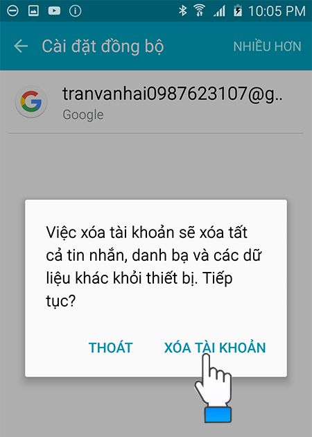 Xóa tài khoản 