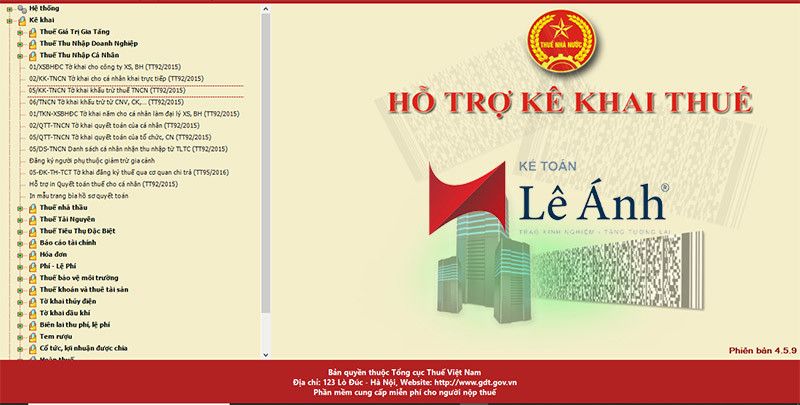 Tờ khai thuế thu nhập cá nhân