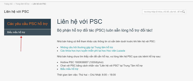 liên hệ lazada xử lý yêu cầu đổi trả hàng