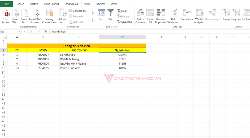 hướng dẫn sử dụng filter trong excel