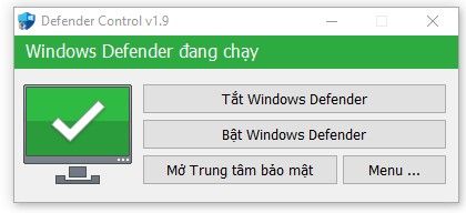 tắt windows defender