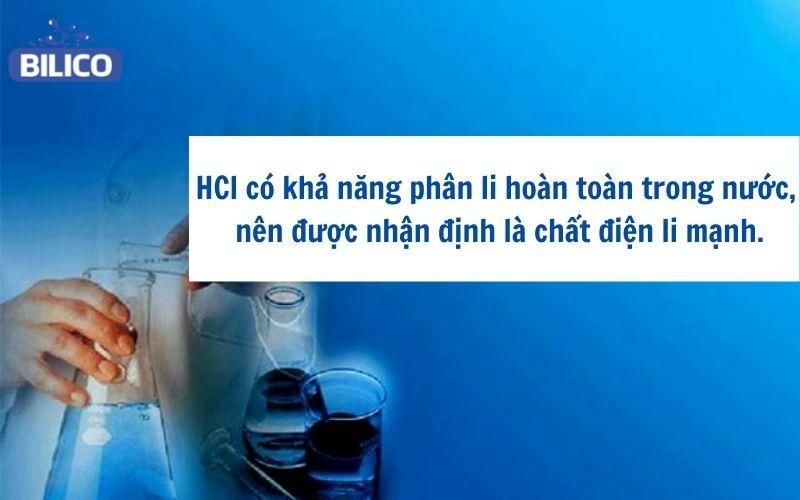 HCl là chất điện li mạnh hay yếu