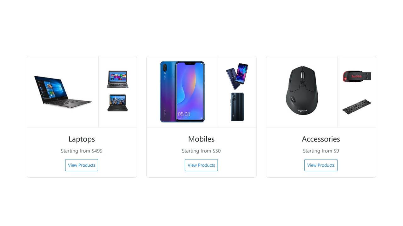 Demo image: Bootstrap 4 Product Ecommerce Category Page