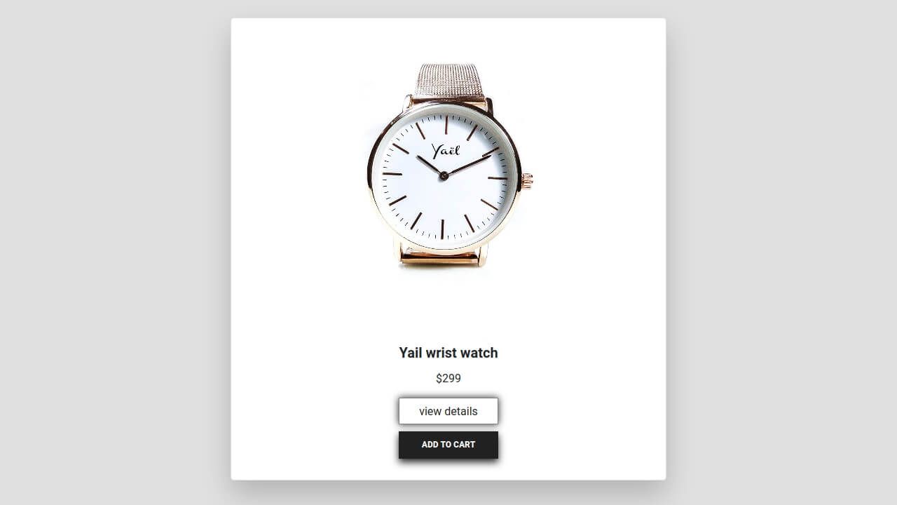 Demo image: Bootstrap 4 Ecommerce Single Product with Add to Cart Button