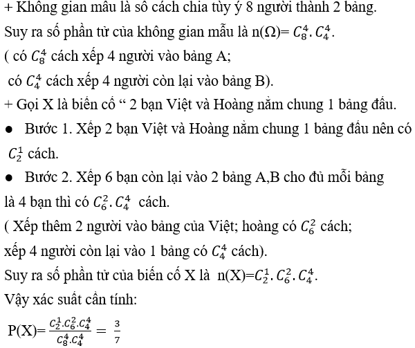 Cách giải bài tập Xác suất nâng cao, cực hay có lời giải