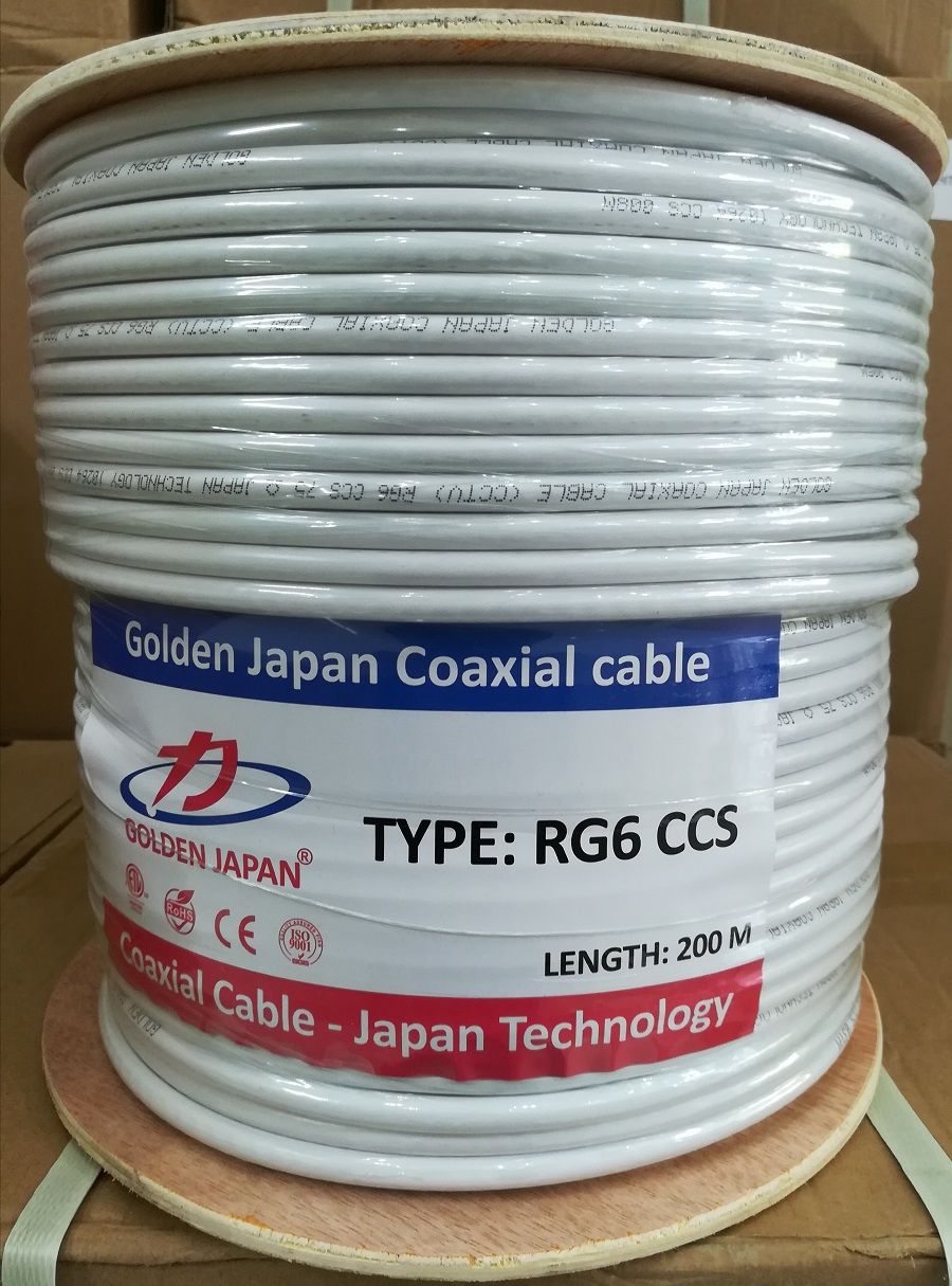 Cáp camera RG6 CCS GOLDEN JAPAN