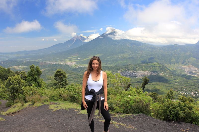 Annette White Hiking Pacaya Volcano in Guatemala