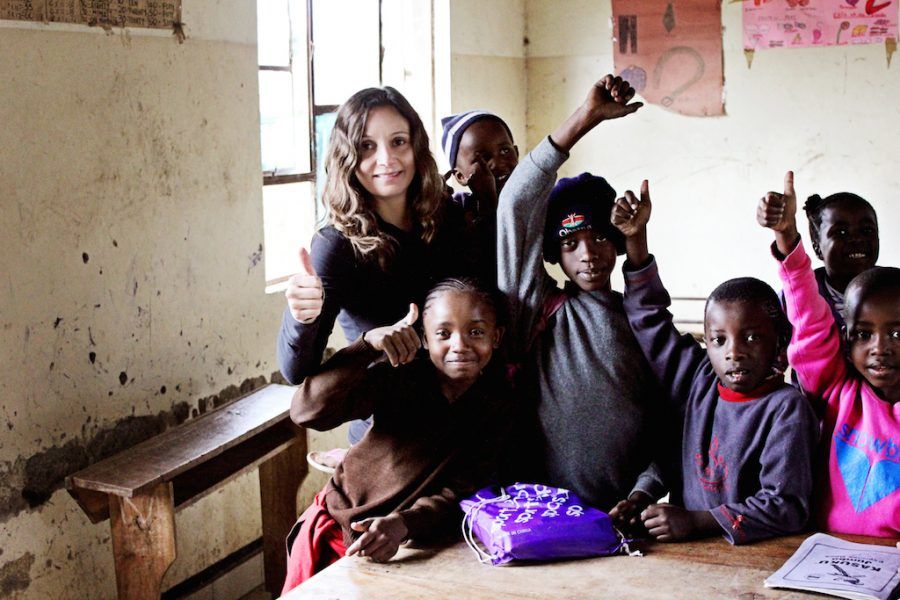 Annette White at Essa School in Tanzania Africa