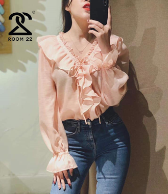 Áo Tơ LAYLA SHIRT cổ chữ V