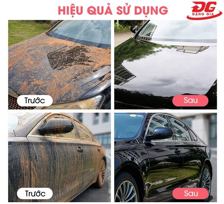 Nước rửa xe Kumisai trước và sau khi sử dụng