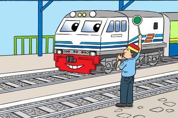 Kereta api adalah salah contoh transportasi massal yang beroperasi di jalur darat.